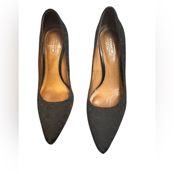 COACH ELLIN Signature Mono Pumps
Size 6 Black Formal Office Classic Designer - Picture 7 of 17